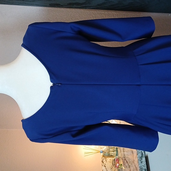 Betsey Johnson Classic Purplish-Blue 3/4 Sleeve Classic Style Dress Size 4 - Picture 7 of 10